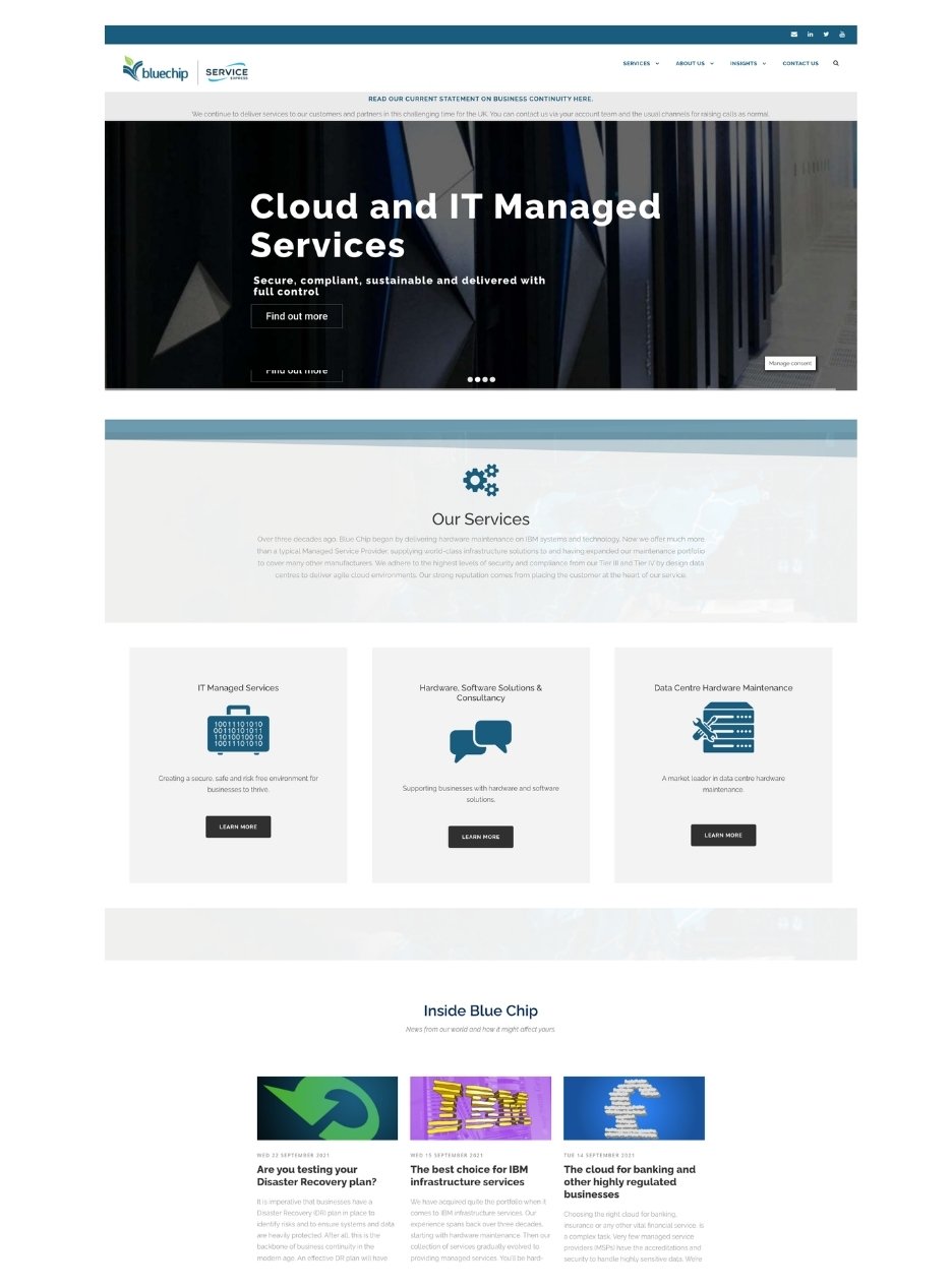 Results BlueChip Web Design - crdone